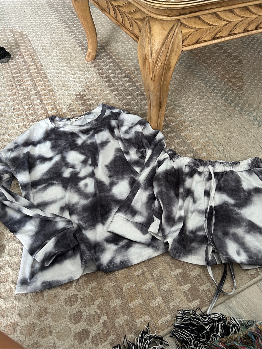 Womens Tie-Dye Set - Black & White Light Weight comfortable